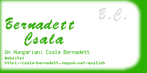 bernadett csala business card